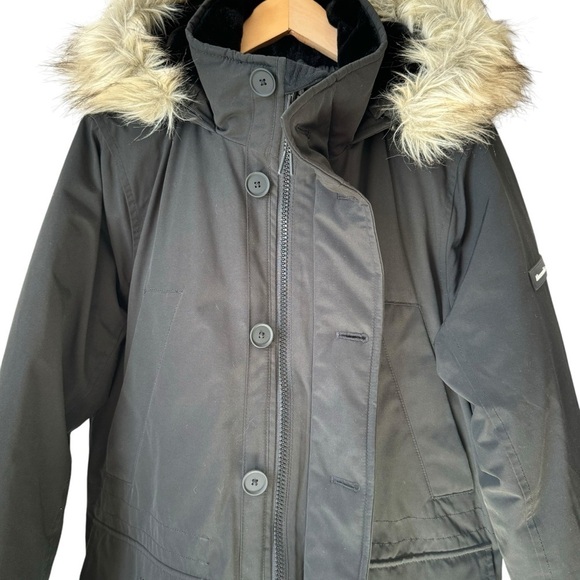 Abercrombie & Fitch Ultra Down Hooded Black Parka Water Resistant Men's Size Med - Picture 3 of 16